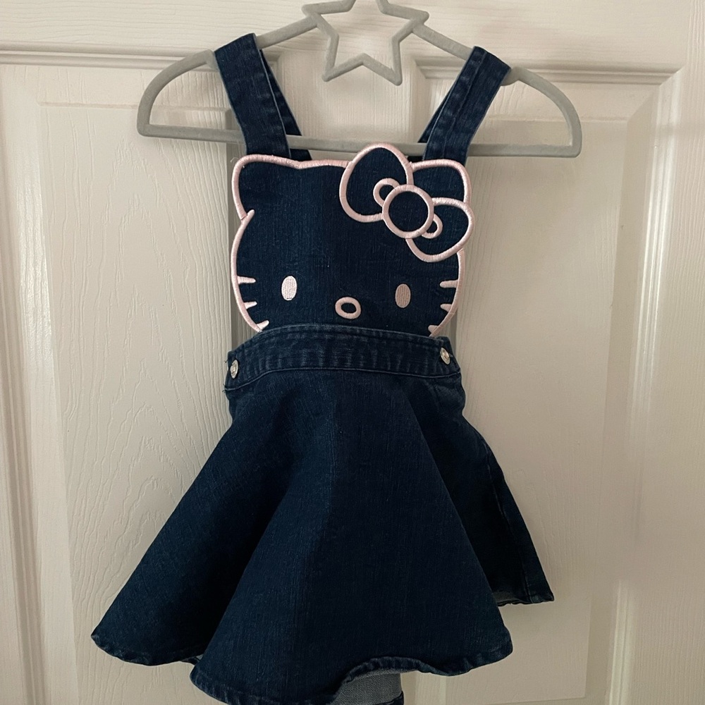 Sanrio Hello Kitty Denim Jumper. 2T. Good used condition.